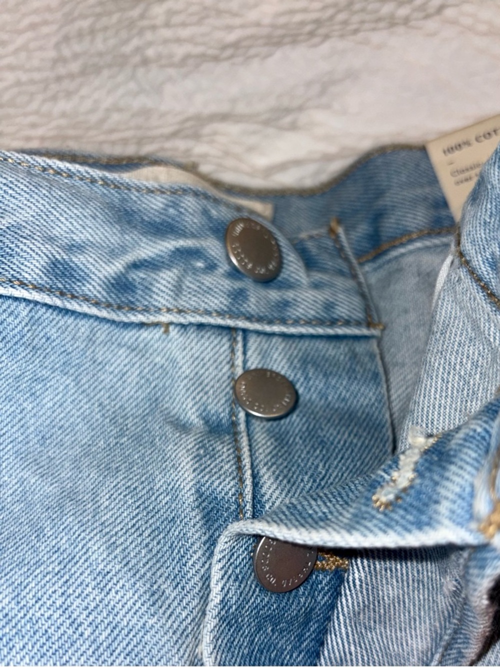 Universal Thread Light Blue Denim Jean Button Fly Shorts NWT - Picture 9 of 14